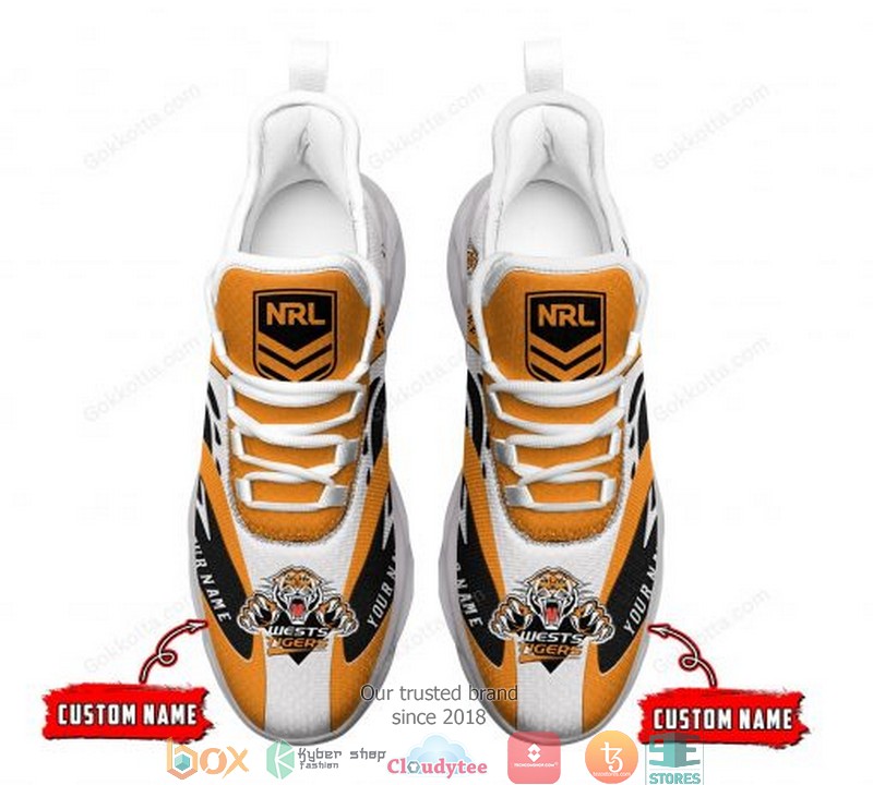 Personalized Nrl Wests Tigers Clunky Max Soul Shoes Personalized Nrl Wests Tigers Clunky Max Soul Shoes