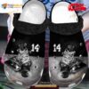 Personalized Number Cool Black Ice Hockey Skates Crocs Classic Clog Shoes