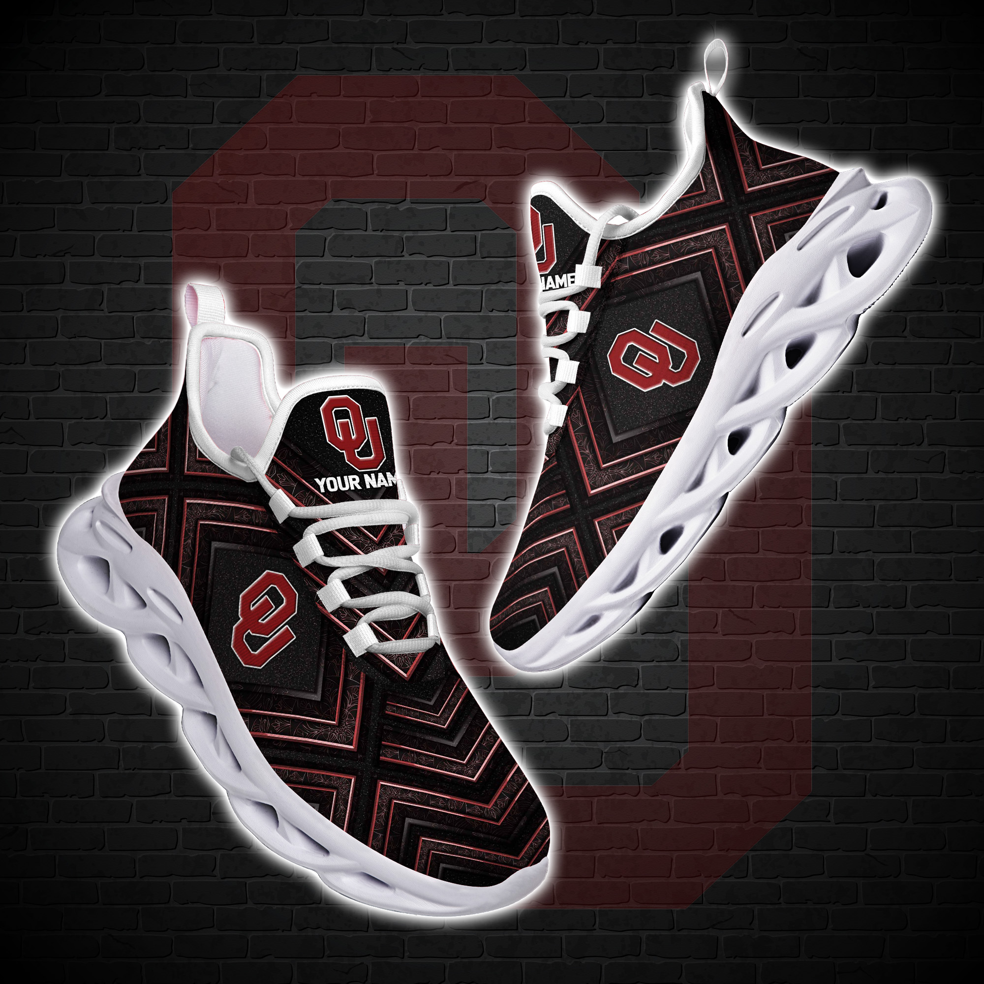 Personalized Oklahoma Sooners Custom Clunky Max Soul Shoes Personalized Oklahoma Sooners Custom Clunky Max Soul Shoes