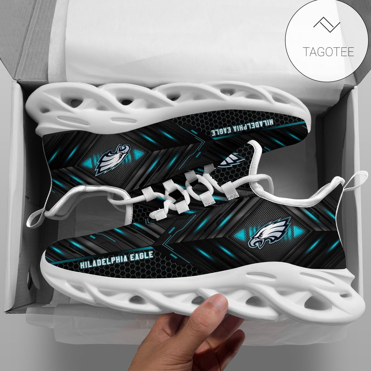 Personalized Philadelphia Eagles Football Team Clunky Sneakers Max Soul Shoes Personalized Philadelphia Eagles Football Team Clunky Sneakers Max Soul Shoes