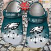 Personalized Philadelphia Eagles Half Tone Drip Flannel Crocs Clog Shoes