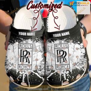 Personalized Rolls Royce Crocs Clog Shoes