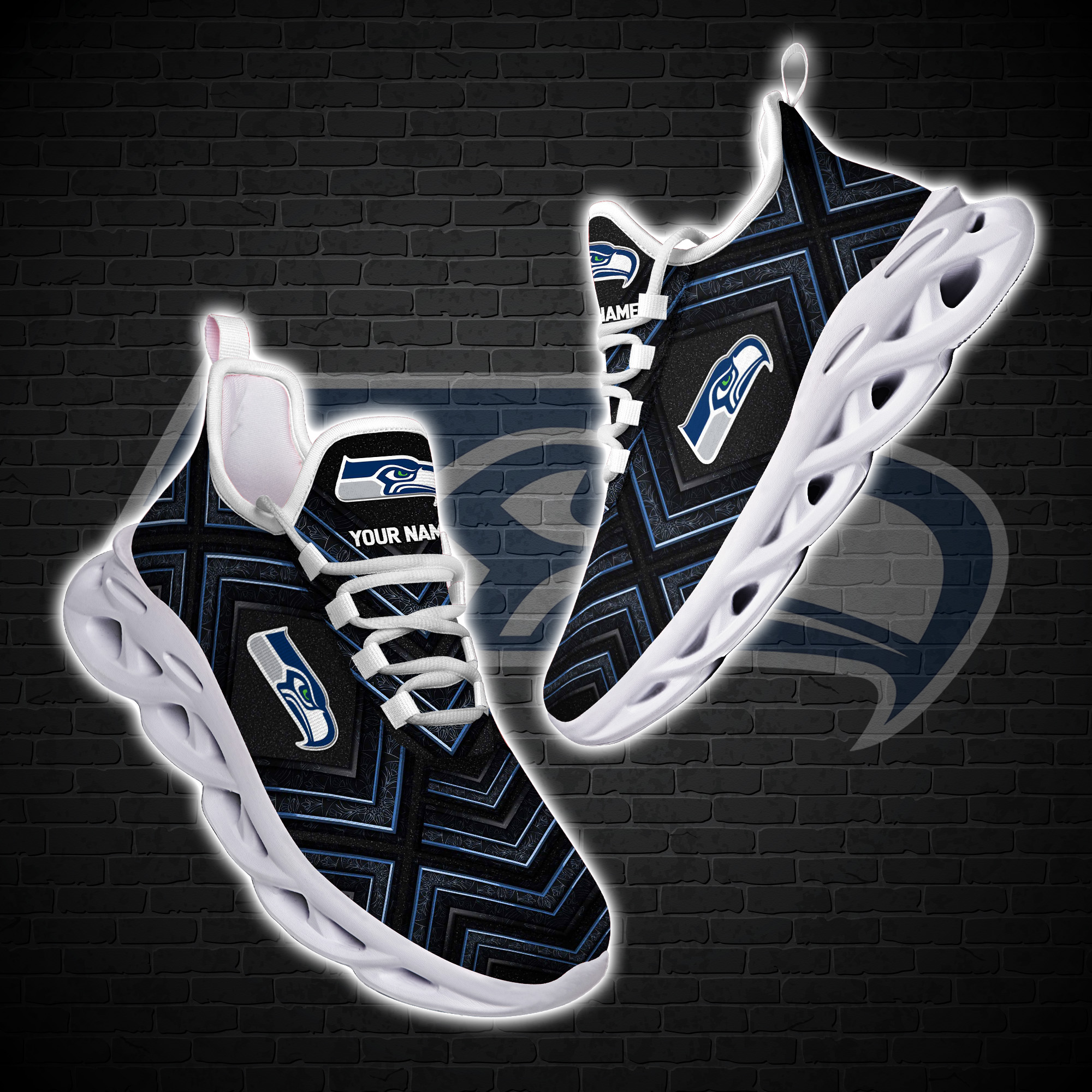 Personalized Seattle Seahawks Custom Clunky Max Soul Shoes Personalized Seattle Seahawks Custom Clunky Max Soul Shoes