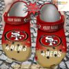 Personalized Sf 49ers Half Tone Drip Flannel Clog Shoes Crocs