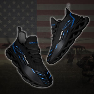 Personalized Sonalika Tractor Custom Black Clunky Max Soul Shoes