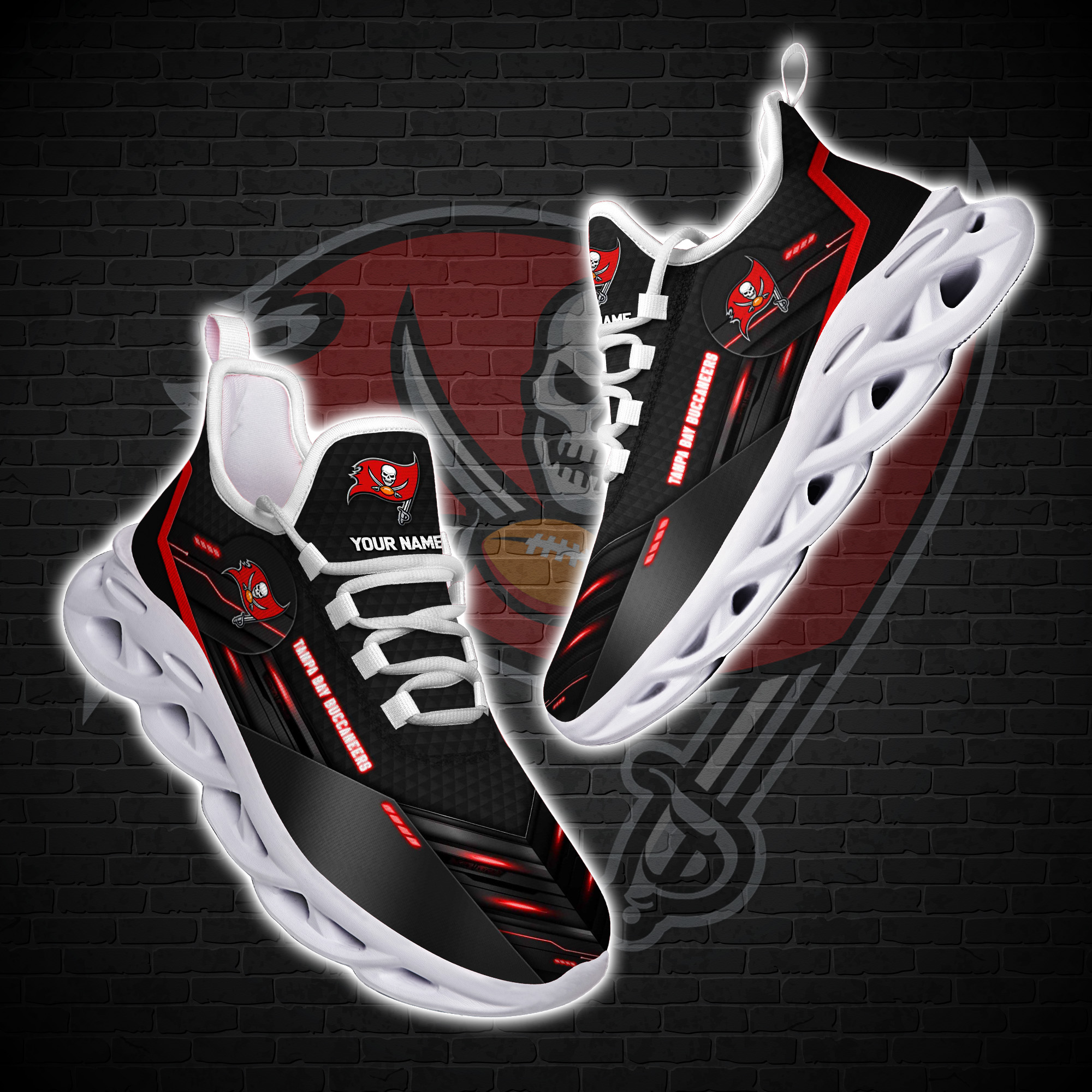 Personalized Tampa Bay Buccaneers Nfl Custom Clunky Max Soul Shoes Personalized Tampa Bay Buccaneers Nfl Custom Clunky Max Soul Shoes