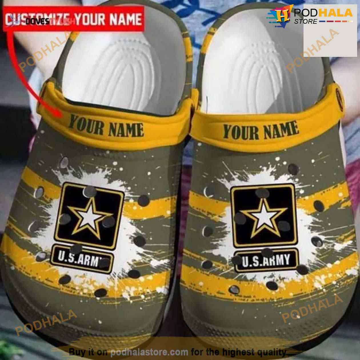 Personalized The Us Army Crocbland Crocs Clog Birthday Gift For Boy Girl Son Daughter Kids Personalized The Us Army Crocbland Crocs Clog Birthday Gift For Boy Girl Son Daughter Kids