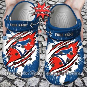 [Personalized] Toronto Blue Jays Ripped Claw Crocs Gift