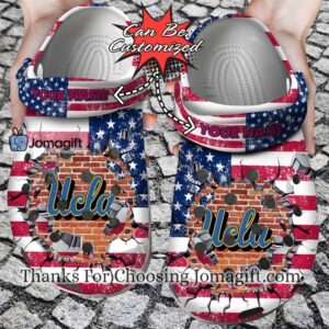 [Personalized] Ucla Bruins American Flag Crocs Gift