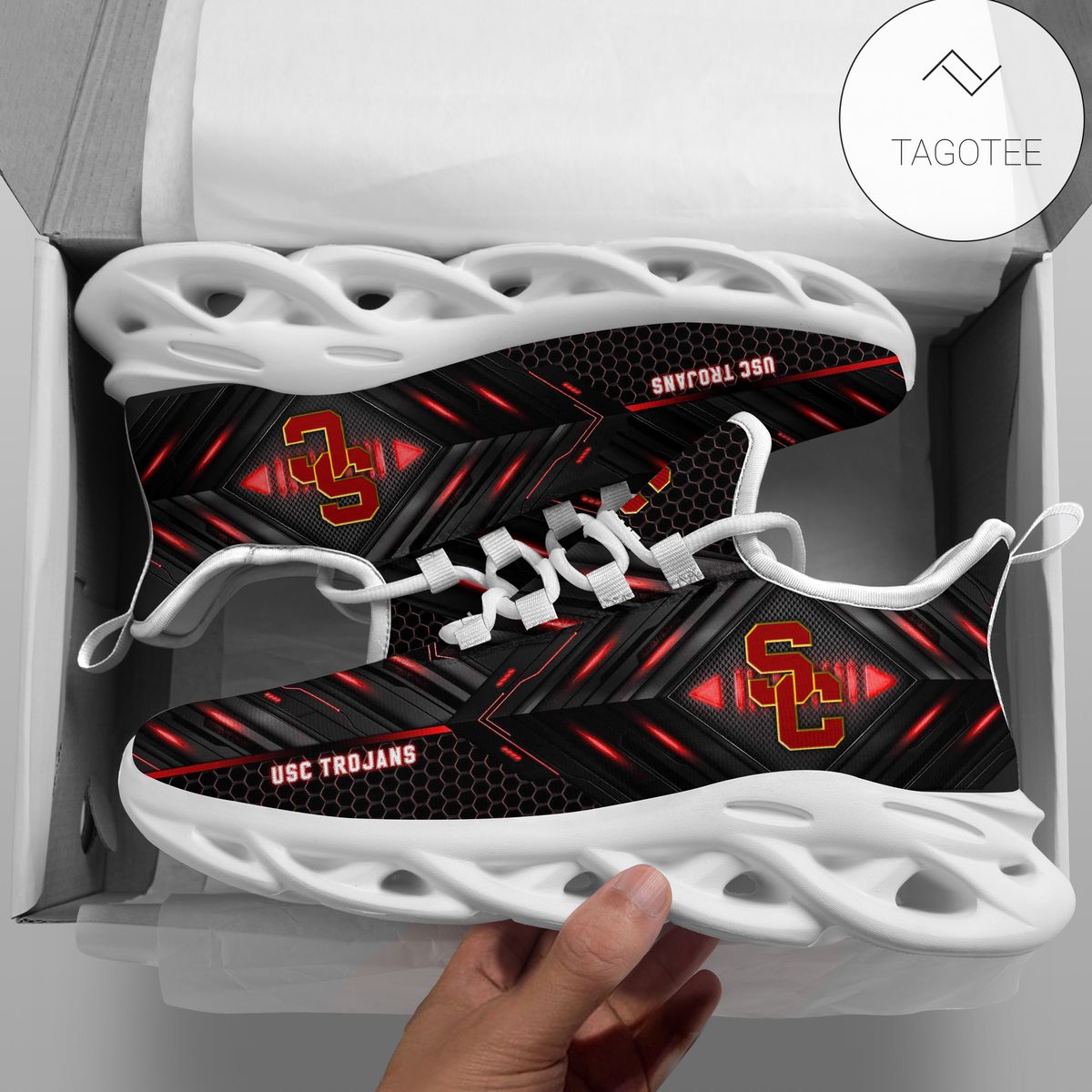 Personalized Usc Trojans Football Team Clunky Sneakers Max Soul Shoes Personalized Usc Trojans Football Team Clunky Sneakers Max Soul Shoes
