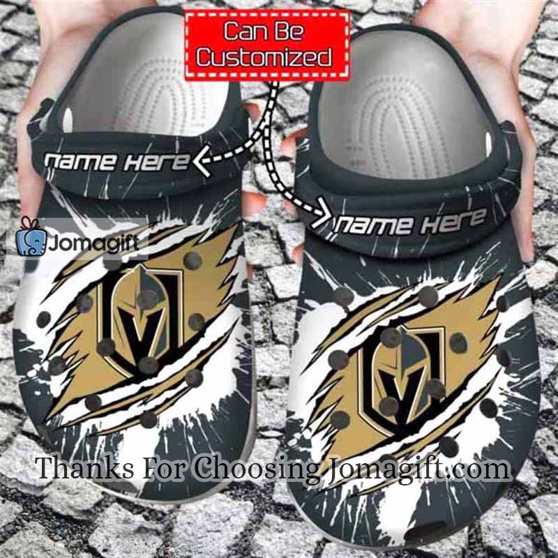 Personalized-Vegas-Golden-Knights-Ripped-Claw-Crocs-Gift-1