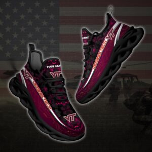 Personalized Virginia Tech Hokies Football Team Clunky Max Soul Shoes