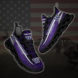 Personalized Washington Huskies Football Team Clunky Max Soul Shoes
