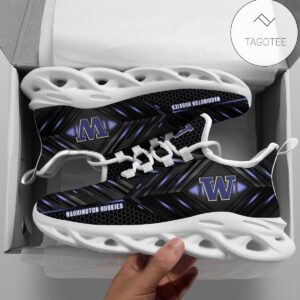 Personalized Washington Huskies Football Team Clunky Sneakers Max Soul Shoes