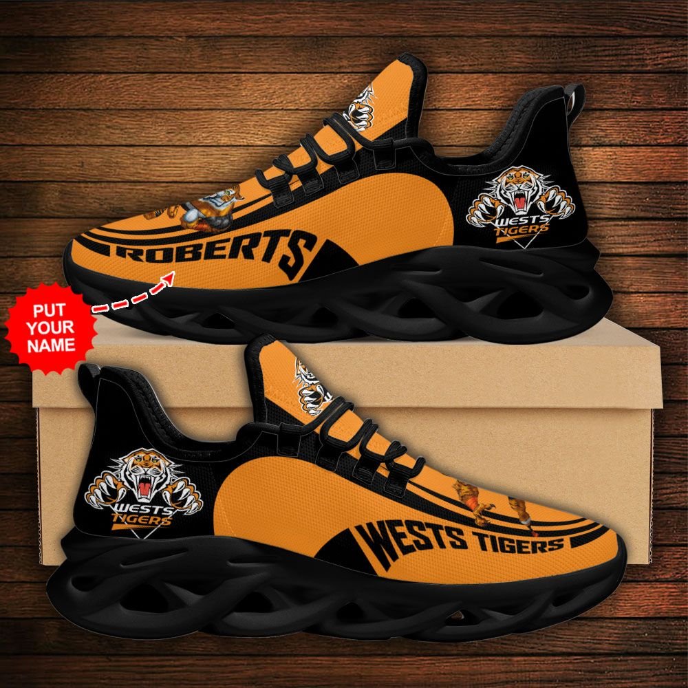 Personalized Wests Tigers Clunky Max Soul Shoes Personalized Wests Tigers Clunky Max Soul Shoes