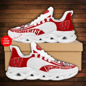 Personalized Wisconsin Badgers Clunky Max Soul Shoes