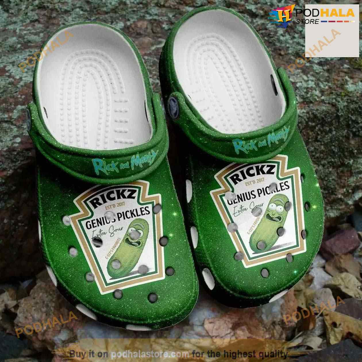 Pickle Rick Adult Size Crocs Clog Shoes Pickle Rick Adult Size Crocs Clog Shoes