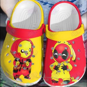 Pikachu And Stitch Deadpool Skin Crocband Crocs Clog Shoes