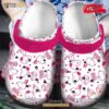 Pink White Snoopy Pattern Crocs Classic Clog Shoes