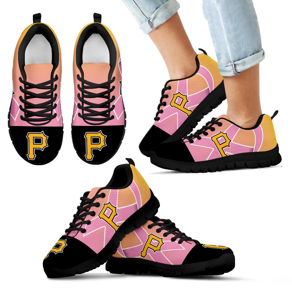 Pittsburgh Pirates Cancer Pink Ribbon Sneakers Pittsburgh Pirates Cancer Pink Ribbon Sneakers