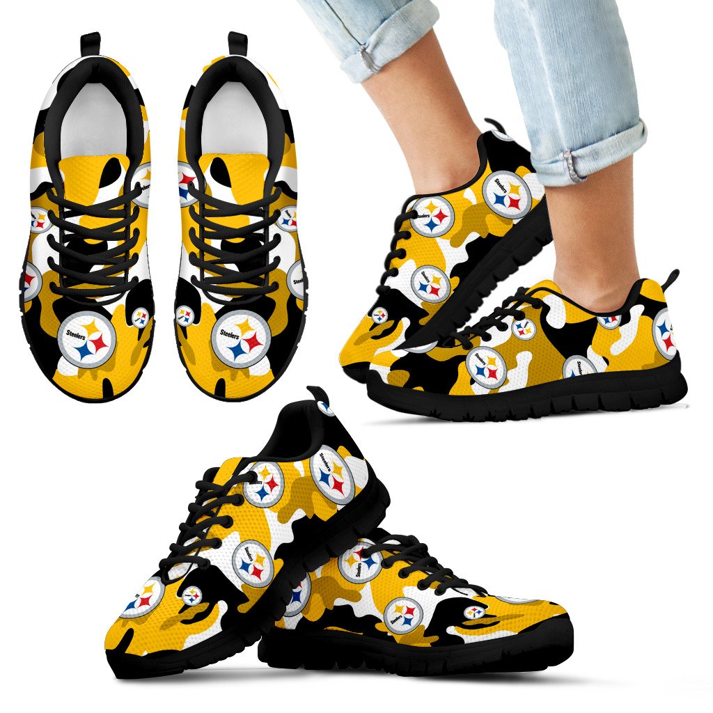 Pittsburgh Steelers Cotton Camouflage Fabric Military Solider Style Sneakers Pittsburgh Steelers Cotton Camouflage Fabric Military Solider Style Sneakers