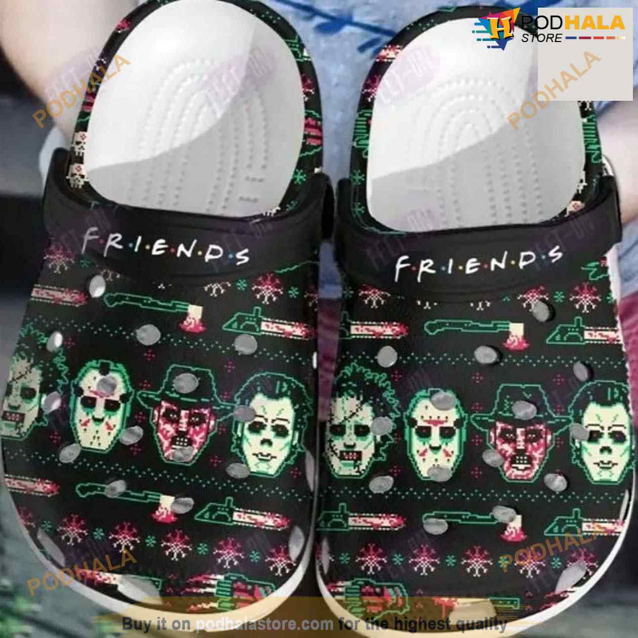 Pixel Art Friends Horror Movie Halloween Clog Classic Crocs Clogs Shoes Pixel Art Friends Horror Movie Halloween Clog Classic Crocs Clogs Shoes
