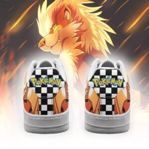 Poke Arcanine Checkerboard Pokemon Air Force Shoes