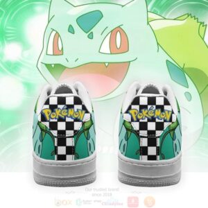 Poke Bulbasaur Checkerboard Pokemon Air Force Shoes