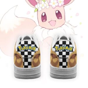 Poke Eevee Checkerboard Pokemon Air Force Shoes