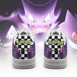 Poke Gengar Checkerboard Pokemon Air Force Shoes