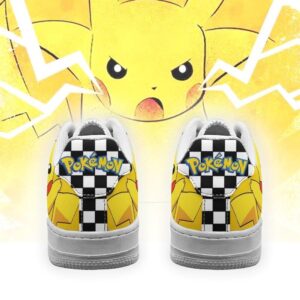 Poke Pikachu Checkerboard Pokemon Air Force Shoes