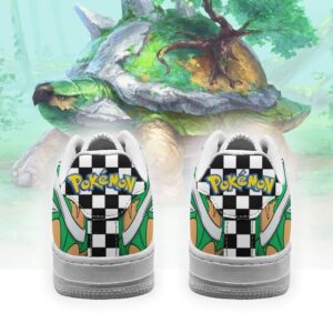 Poke Torterra Checkerboard Pokemon Air Force Shoes