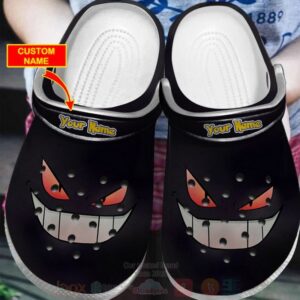 Pokemon Gengar Black Custom Name Crocband Crocs Clog Shoes