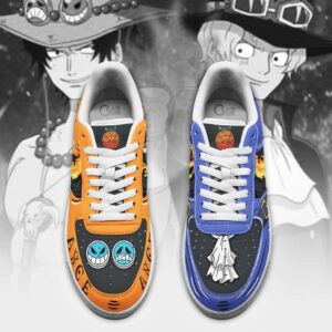 Portgas Ace And Sabo Mera Mera One Piece Anime Air Force Shoes