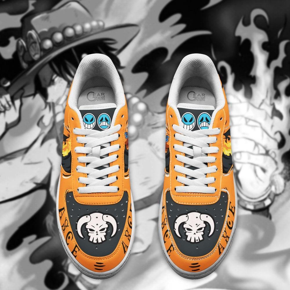 Portgas D Ace Fire Anime One Piece Air Force Shoes Portgas D Ace Fire Anime One Piece Air Force Shoes