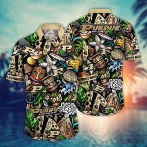 Purdue Boilermakers Tiki Aloha Hawaiian Shirt