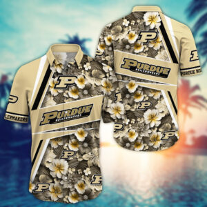 Purdue Boilermakers Vibrant Flower Hawaiian Shirt