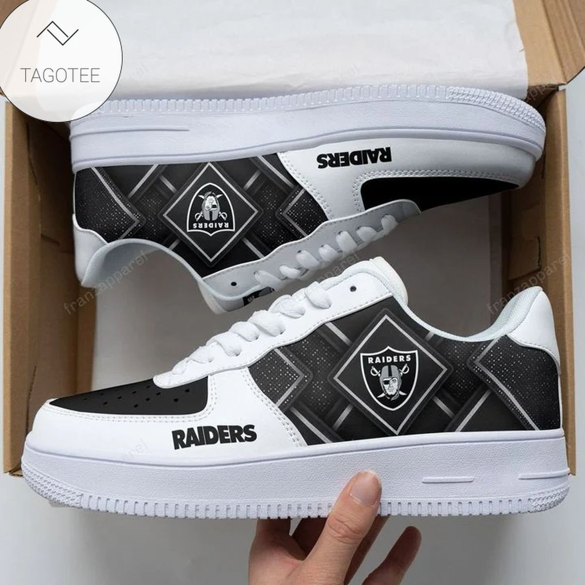 Raiders Black Air Force 1 Shoes Raiders Black Air Force 1 Shoes