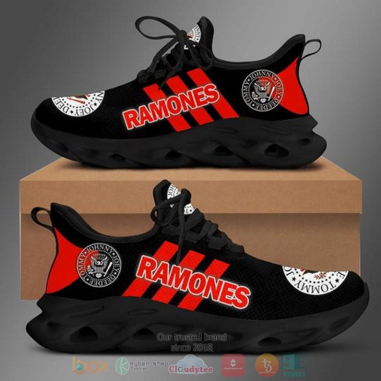 Ramones-Band-Black-Red-Clunky-Max-Soul-Shoes-1
