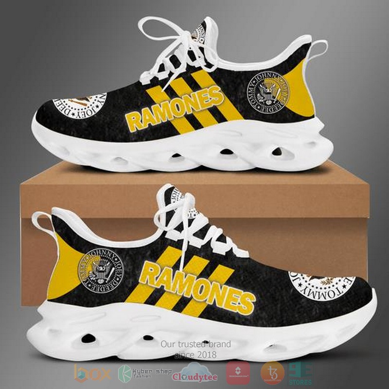 Ramones Band Black Yellow Clunky Max Soul Shoes Ramones Band Black Yellow Clunky Max Soul Shoes