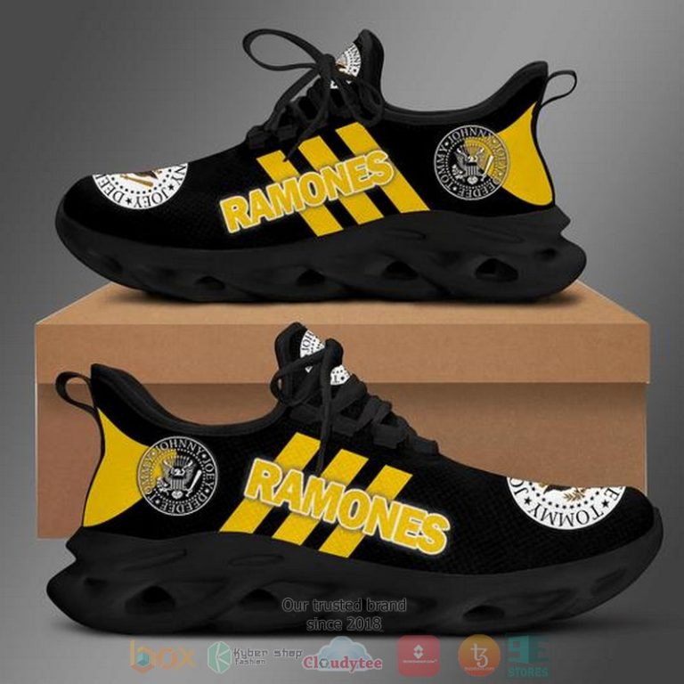 Ramones-Band-Logo-Black-Yellow-Clunky-Max-Soul-Shoes-1