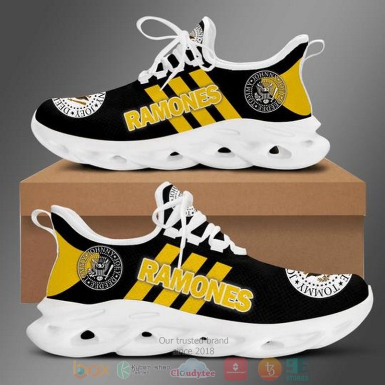 Ramones-Band-Logo-Black-Yellow-Clunky-Max-Soul-Shoes-2