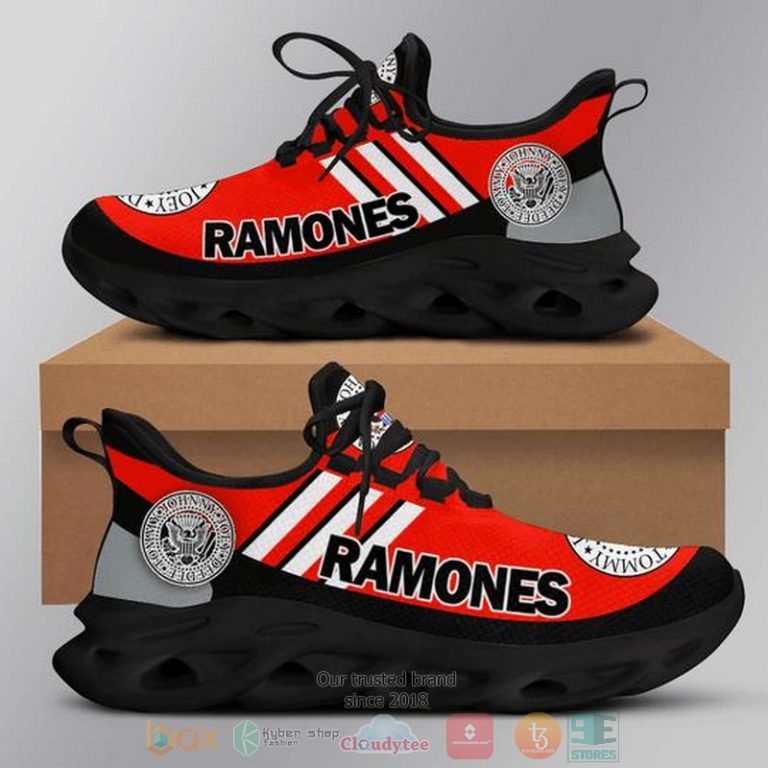 Ramones-Band-Logo-Red-Black-Clunky-Max-Soul-Shoes-1