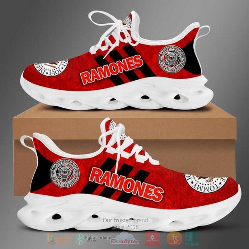 Ramones Band Red Black Clunky Max Soul Shoes Ramones Band Red Black Clunky Max Soul Shoes