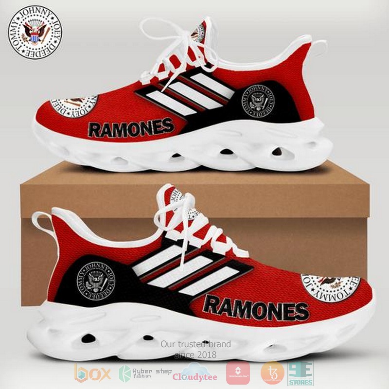 Ramones Band Red White Clunky Max Soul Shoes Ramones Band Red White Clunky Max Soul Shoes
