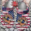 Ravens American Flag Breaking Wall Crocs Gift