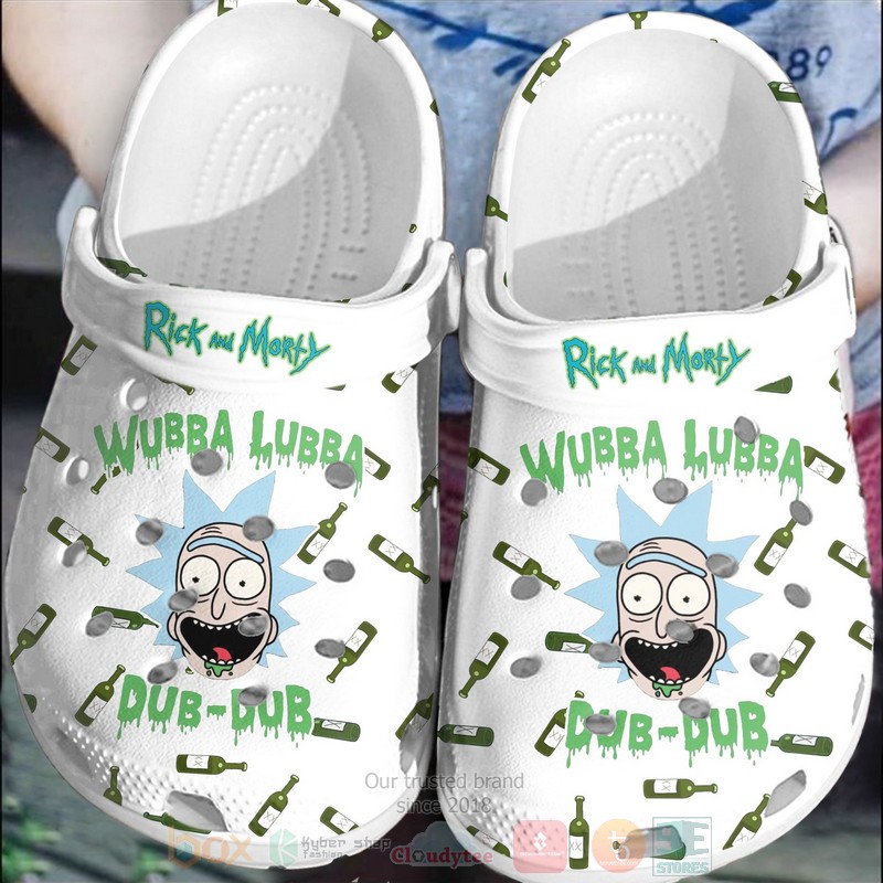 Rick And Morty Wubba Lubba Dub Dub White Crocband Crocs Clog Shoes Rick And Morty Wubba Lubba Dub Dub White Crocband Crocs Clog Shoes
