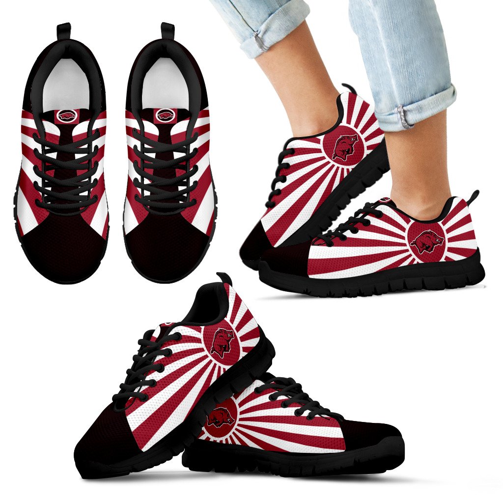 Rising Sun Sparkling Tremendous Arkansas Razorbacks Sneakers Rising Sun Sparkling Tremendous Arkansas Razorbacks Sneakers