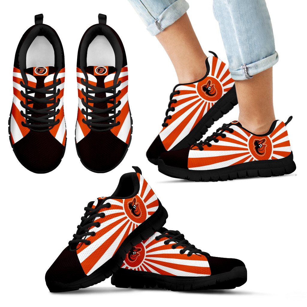 Rising Sun Sparkling Tremendous Baltimore Orioles Sneakers Rising Sun Sparkling Tremendous Baltimore Orioles Sneakers