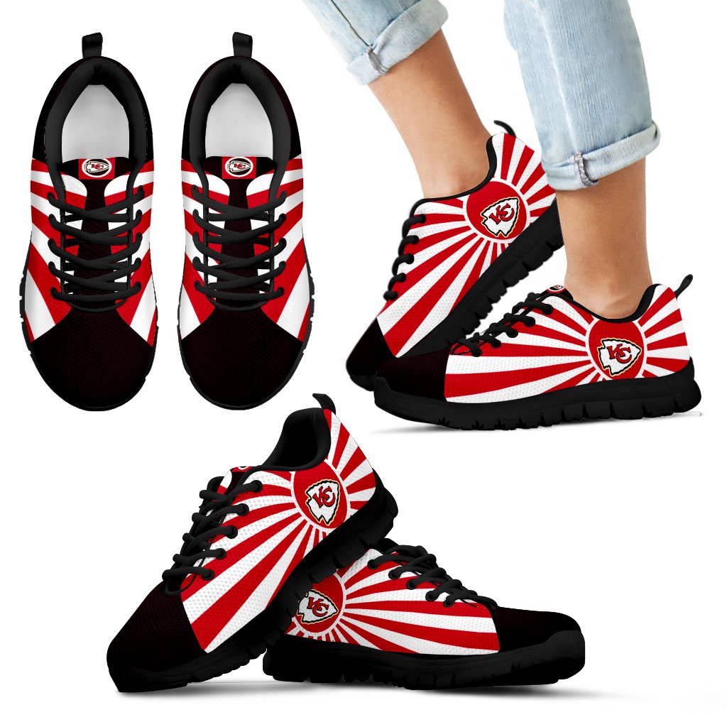 Rising Sun Sparkling Tremendous Kansas City Chiefs Sneakers Rising Sun Sparkling Tremendous Kansas City Chiefs Sneakers